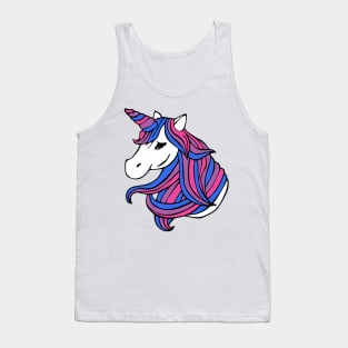 Bisexual Flag Unicorn Tank Top